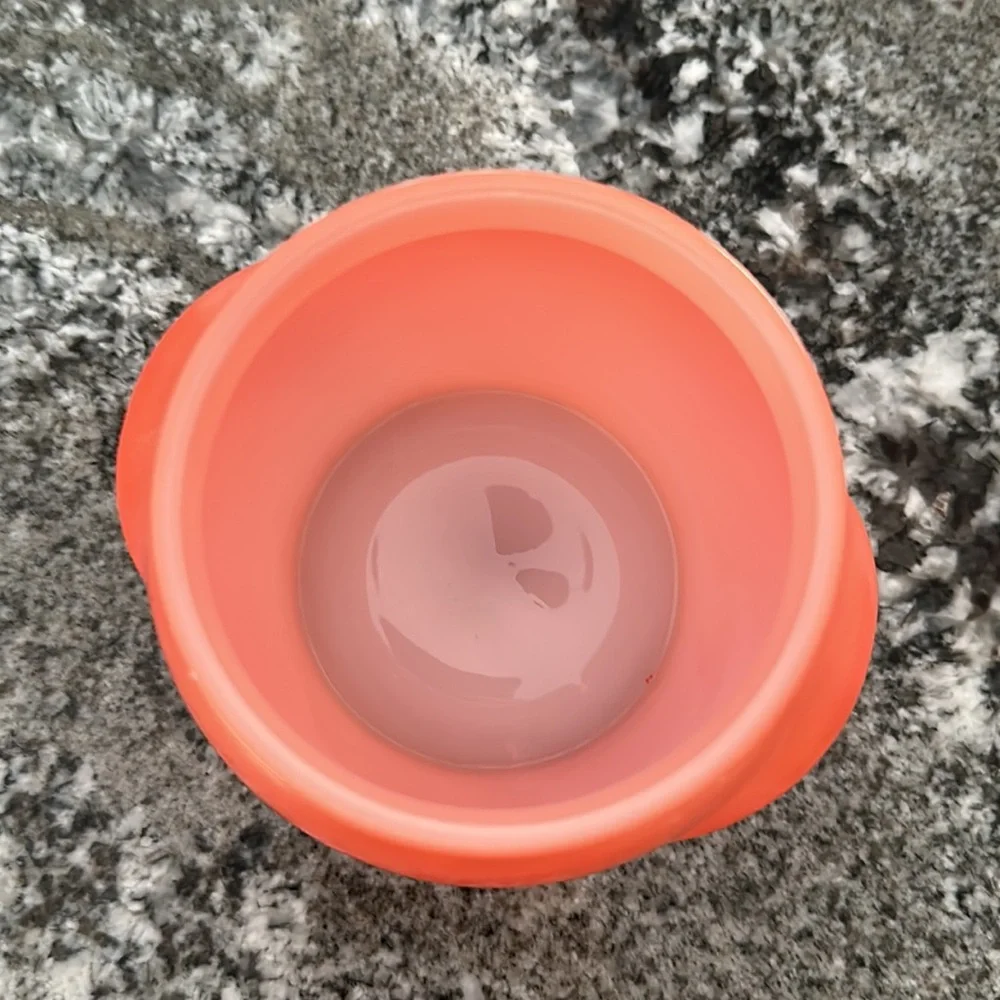 Glasbake McKee honey whip jar pot with lid - melon 2/$20